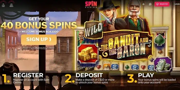 40 bonus spins on Bandit and Baron