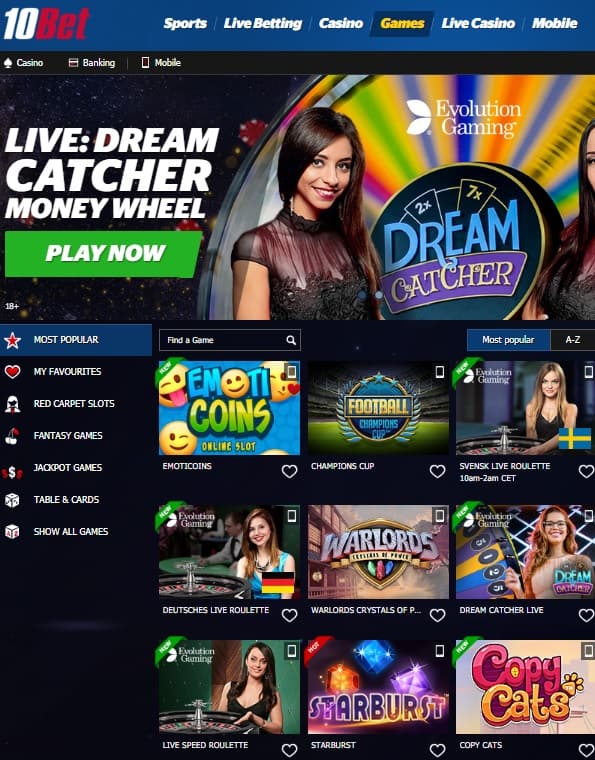 10Bet.com Casino & Sports - Review