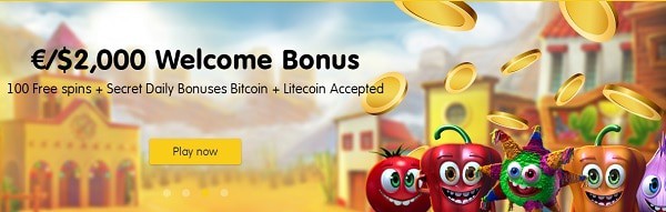 R$2000 welcome bonus with 100 free spins for new players 