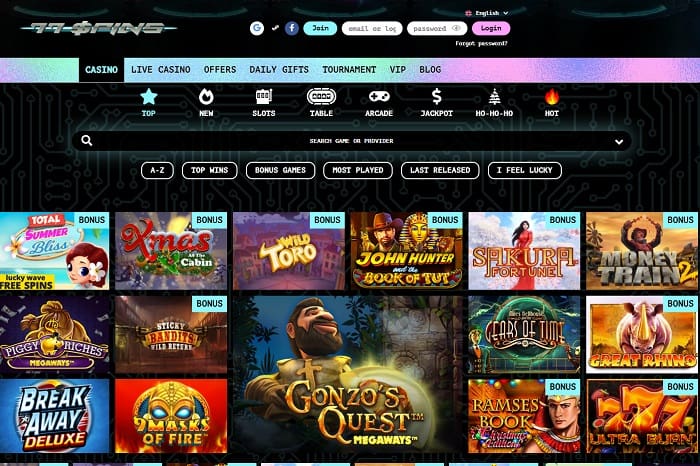 77Spins Casino Review Page 