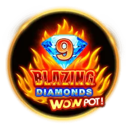 9 Blazing Diamonds WOWPot Jackpot banner