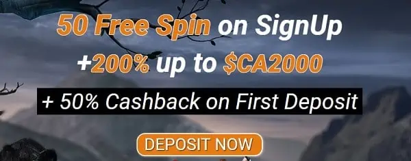 50 free spins and 200% welcome bonus 