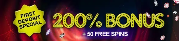 200 bonus + 50 free spins