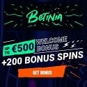 Betinia Casino 200 free spins and R$500 welcome bonus