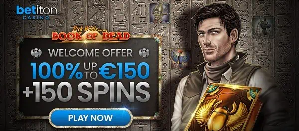 Bet It On 150 Spins and 100% welcome bonus 