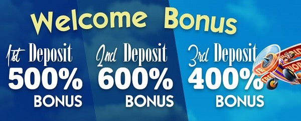 Get 1500% bonus on your 3 deposits!