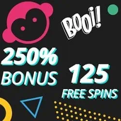 Enjoy 125 free spins and 250% up to RR$600 welcome bonus at Booi!