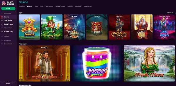 Boom Casino Review - free spins, bonuses, promotions