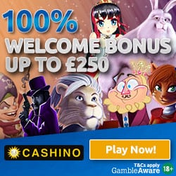 100% up to R$250 cash bonus and 50 free spins