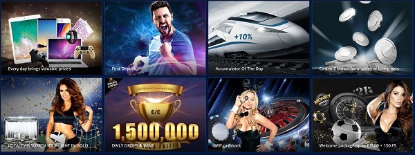 Promotions, Prize Draws, Tournaments, Free Spins, Free Bets