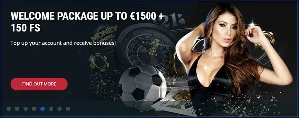 Exclusive Welcome Bonus on first 4 deposits (1500 EUR and 150 free spins)