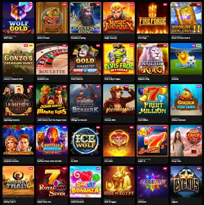 Play games with free spins!