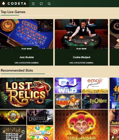 Codeta Casino Review