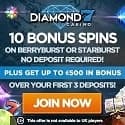 Diamond 7 Casino 10 free spins no deposit bonus
