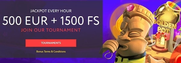 Win 500 EUR and 1500 Free Spins every day!