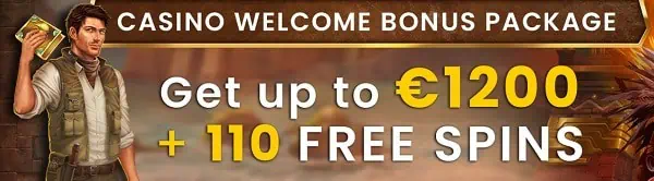 110 free spins and 1200 EUR welcome bonus to Eaglebet.com