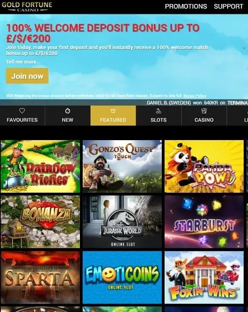 Gold Fortune Casino Review