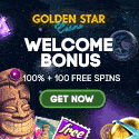 Golden Star Casino 100% bonus up to 300 EUR and 100 free spins