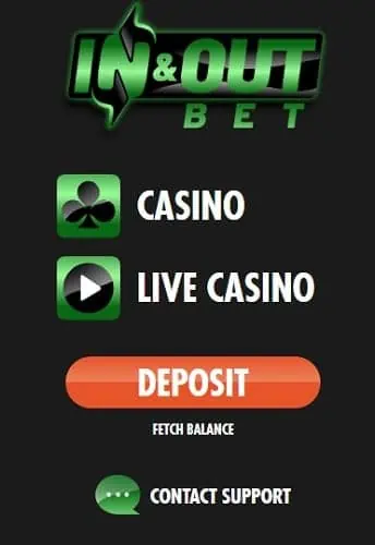 InOutBet Casino Pay N Play