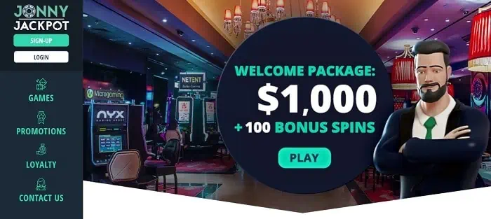 Exclusive Welcome Bonus to JonnyJackpot Casino! 