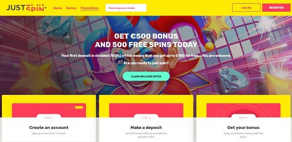 JustSpins Casino Free Spins Bonus 