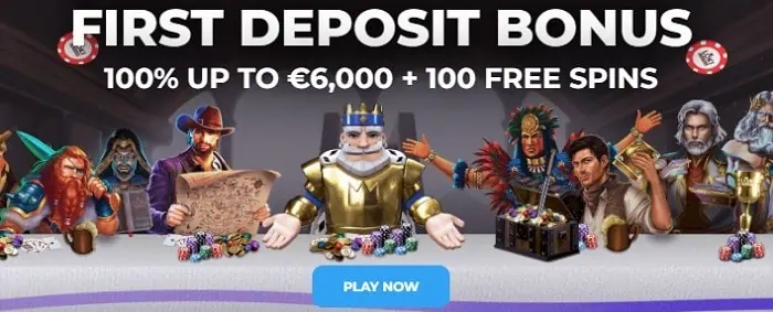 100% Bonus on first deposit 