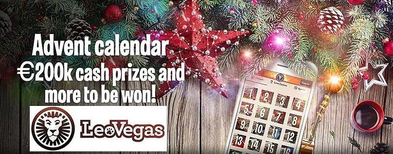LeoVegas Christmas Bonus Calendar - win free spins, money, prizes