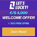 Lets Lucky Casino 300 free spins + R$4000 welcome bonus