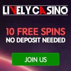 Lively Casino - 10 free spins (exclusive NDB) + 100% up to R$200 bonus