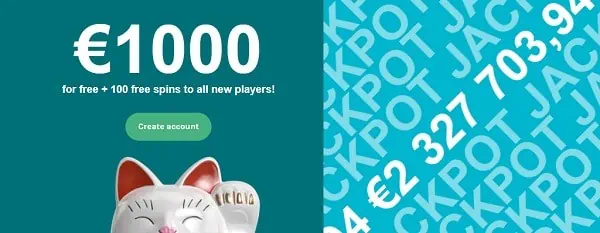 LuckyDays 1,000 EUR welcome bonus and 100 free spins