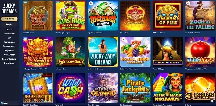 Casino Website with Popular Games