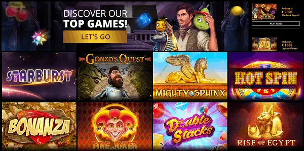 Enjoy top online slots, mega jackpots and live table games!
