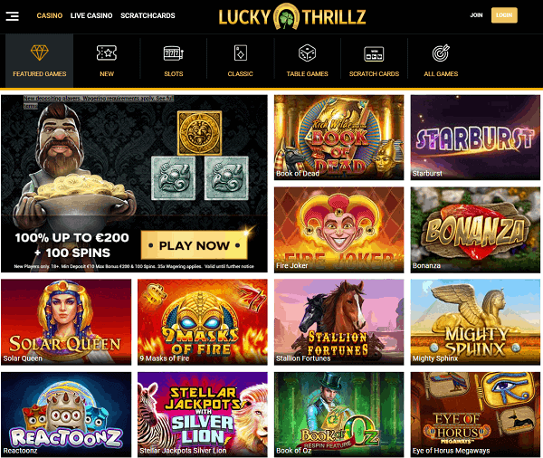 Lucky Thrillz Casino Review 