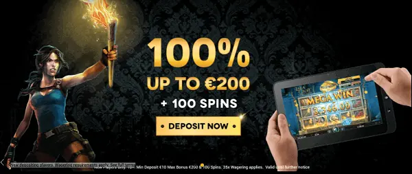 Get 100% welcome bonus and 100 free spins on your deposit!