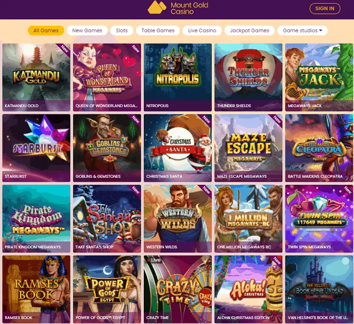 Mount Gold Casino Review Page 