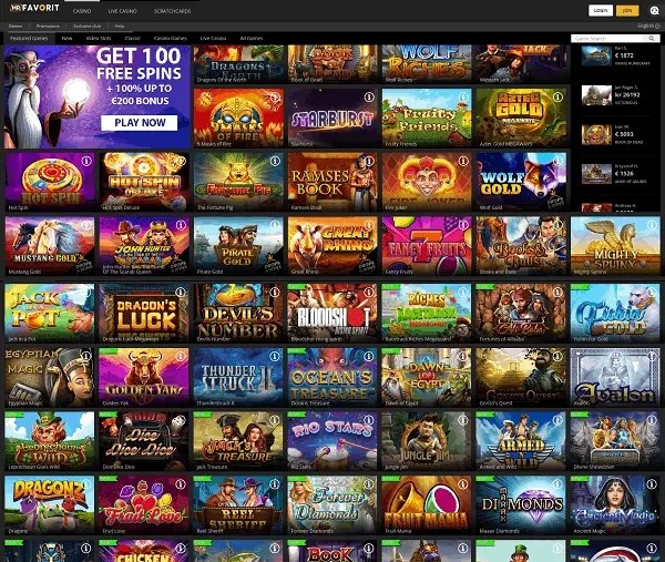 Mr Favorit Casino Review and Bonuses