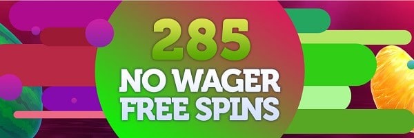 280 no wager free spins up for grabs!