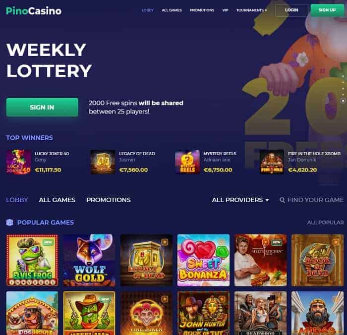 Weekly Lottery and Gratis Spins 