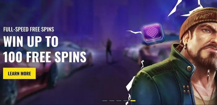 Play 100 free spins now! 