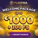 Playfina Casino 200 free spins and RR$1,000 welcome bonus