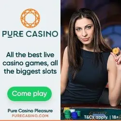 100% welcome bonus at Pure Online Casino Games! 