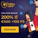 Rolling Slots Casino R$500 Welcome Bonus + 100 Free Spins