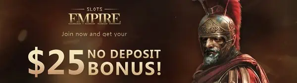 Slots Empire Casino R$25 free chip no deposit bonus code