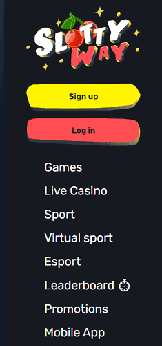 Games, Live Casino, Sport, Virtual Sport, Esport, Leaderboard, Promotions, Mobile App