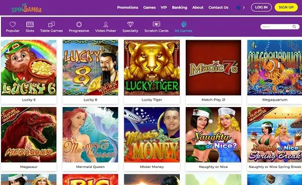 Spin Samba Casino Review 200 free spins and R$1000 welcome bonus 