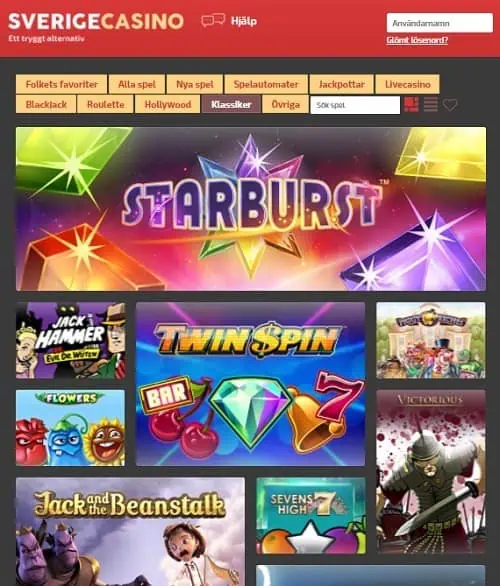 SverigeCasino.com free spins bonus