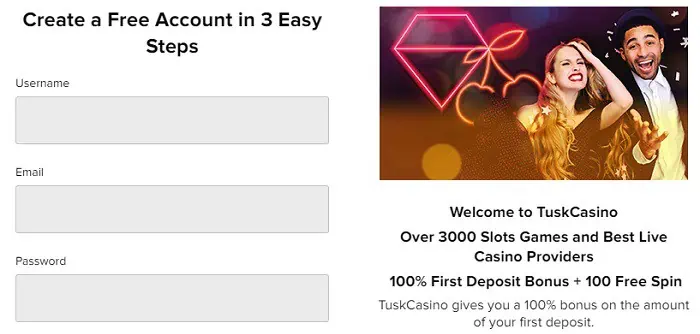 Tusk 25 free spins 