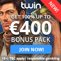 Twin Casino 400 free spins and 400 EUR/USD welcome bonus