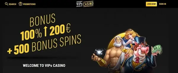 VIPS 500 Free Spins