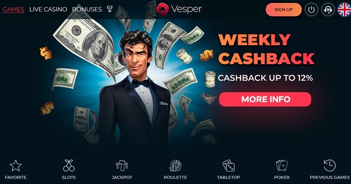 Vesper Casino Cashback